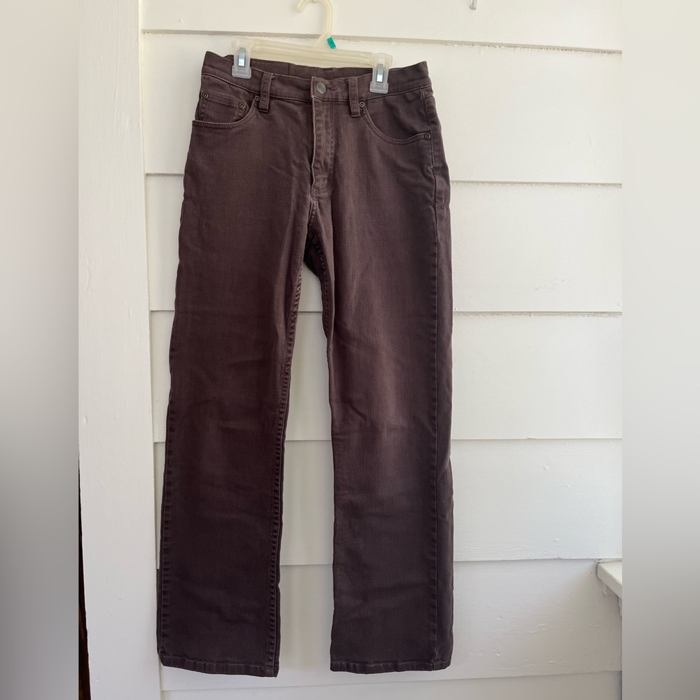 L L Bean straight leg brown jeans